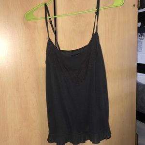 Grey tank top with lace detailing